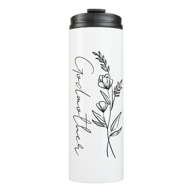 Kundenspezifische Geschenke für Godmutter, Godpare Thermosbecher (Vorderseite)