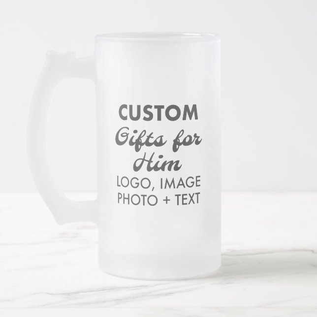 Kundenspezifische Geschenke für seine Mattierte Gl Mattglas Bierglas (Links)