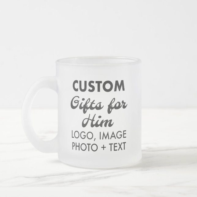 Kundenspezifische Geschenke für seine Mattierte Gl Mattglastasse (Links)