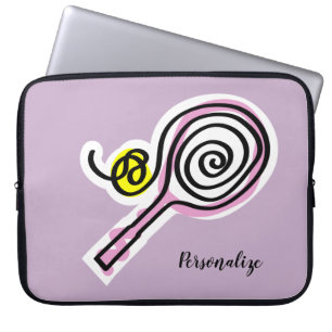 Kundenspezifische Geschenke für Tennisspieler - R Laptopschutzhülle