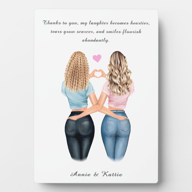 Kundenspezifische Geschenkgutschrift Freundschaft  Fotoplatte (Vorderseite)