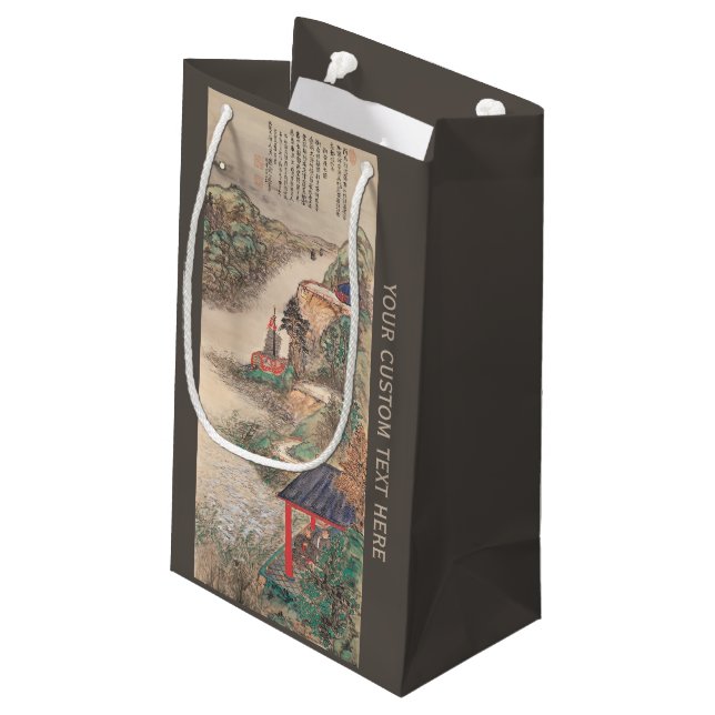Kundenspezifische Geschenktasche der japanischen Kleine Geschenktüte (Rückseite Schrägansicht)