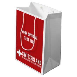 Kundenspezifische Geschenktasche der SCHWEIZ Mittlere Geschenktüte