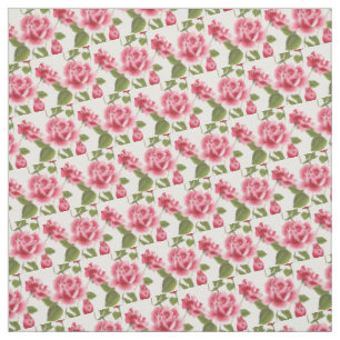 Kundenspezifische Gewebe-Rosa Rosen Stoff
