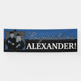 Kundenspezifische Glückwunsch-Abschluss-Blaufahne Banner