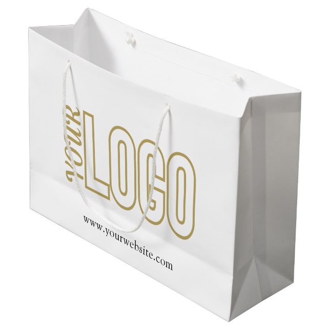 Kundenspezifische Groß-Papier-Shopping mit Firmenl Große Geschenktüte (Vorderseite Schrägansicht)