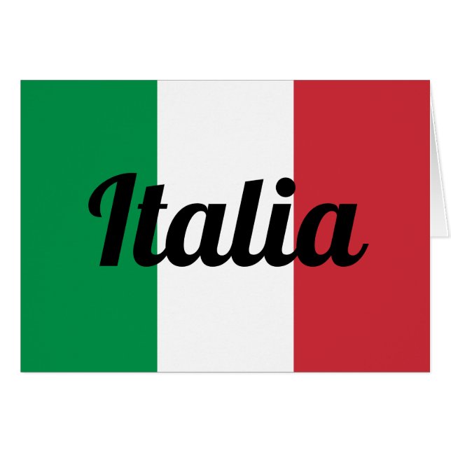 Kundenspezifische Grußkarte der italienischen (Vorderseite (Horizontal))