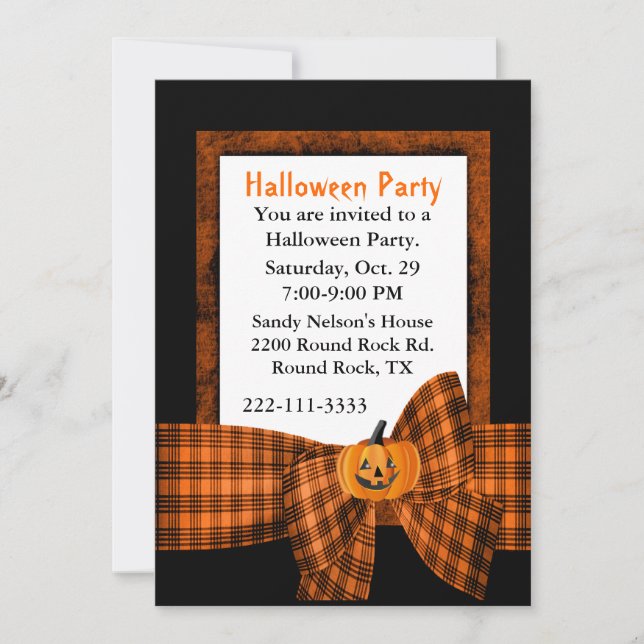 Kundenspezifische Halloween-Party-Einladung Einladung (Vorderseite)