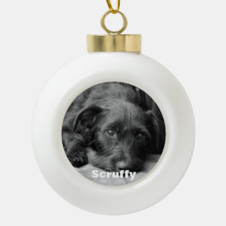 Kundenspezifische Haustier-Foto-Ballverzierung Keramik Kugel-Ornament