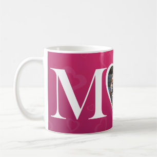 Kundenspezifische Herz M MAMA Foto-Tasse des Kaffeetasse