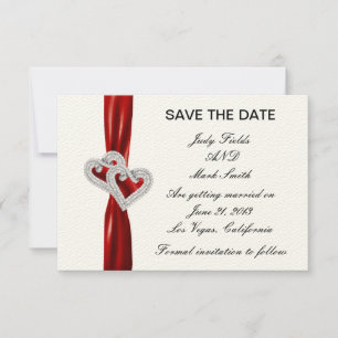 Kundenspezifische Herz-rote Band-Save the Date Save The Date