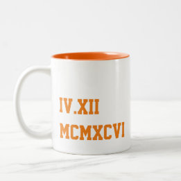 Kundenspezifische Hochzeits-Datums-Kunst Zweifarbige Tasse