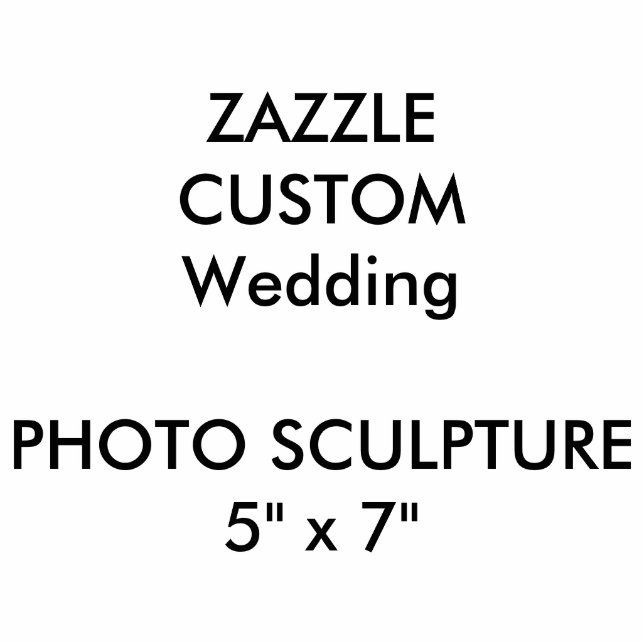 Kundenspezifische Hochzeits-Foto-Skulptur 5" x 7" Freistehende Fotoskulptur (Vorne)