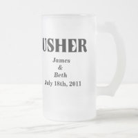 Kundenspezifische Hochzeits-Pförtner-Bier-Tasse