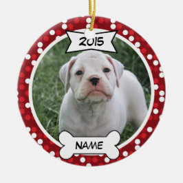 Kundenspezifische HundeFoto-Verzierung Keramik Ornament