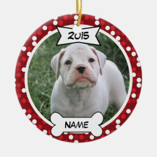 Kundenspezifische HundeFoto-Verzierung Keramik Ornament