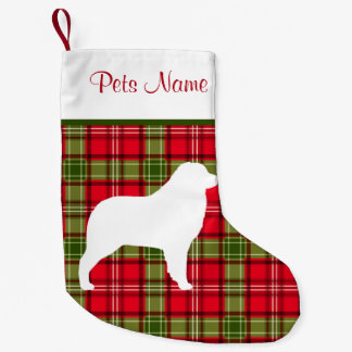 Kundenspezifische Hundezucht-rotes u. grünes Kleiner Weihnachtsstrumpf