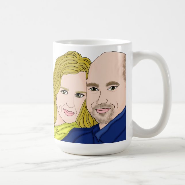 Kundenspezifische Illustrations-Tasse Kaffeetasse (Rechts)