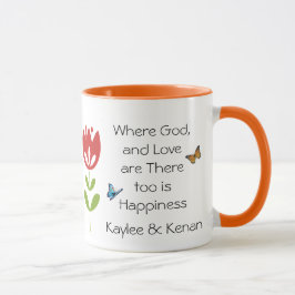 kundenspezifische Inspirational mit BlumenTasse Tasse