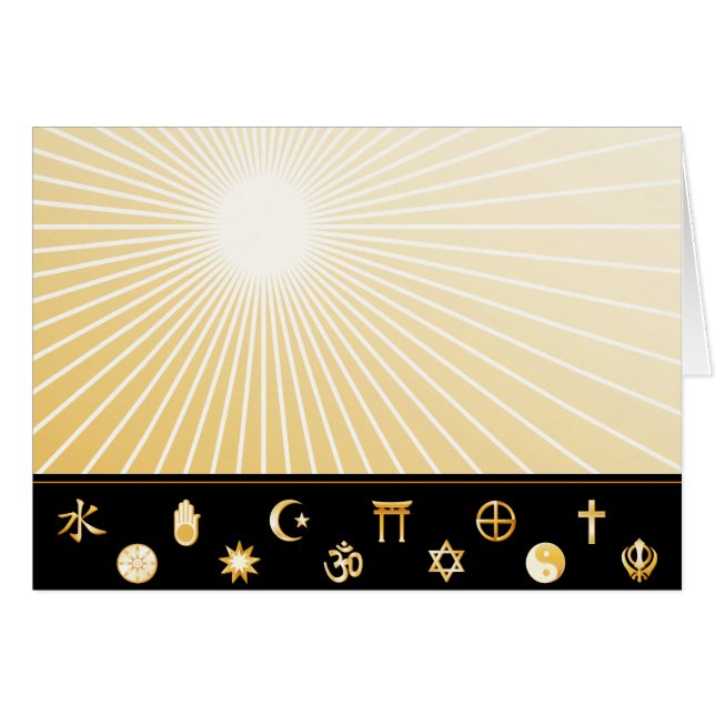 Kundenspezifische internationale Faiths Grußkarte (Vorderseite (Horizontal))