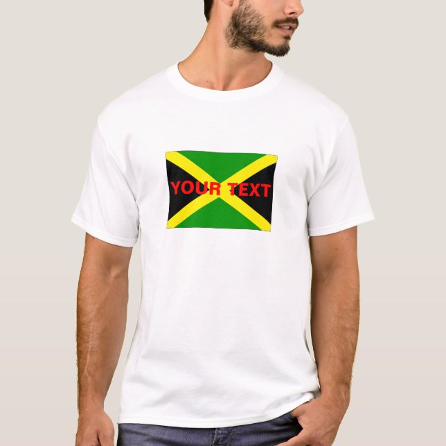 Kundenspezifische Jamaika-Flagge T-Shirt (Vorderseite)