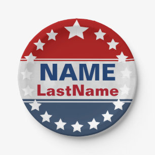 Kundenspezifische Kampagnen-Schablone Pappteller