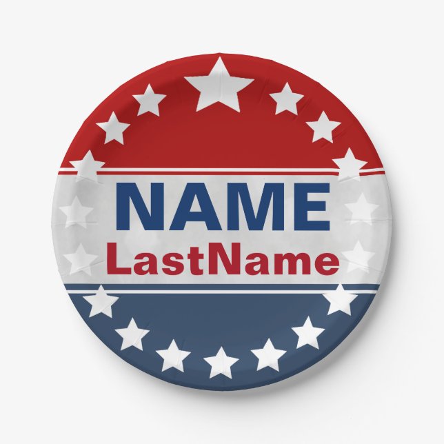 Kundenspezifische Kampagnen-Schablone Pappteller (Vorderseite)