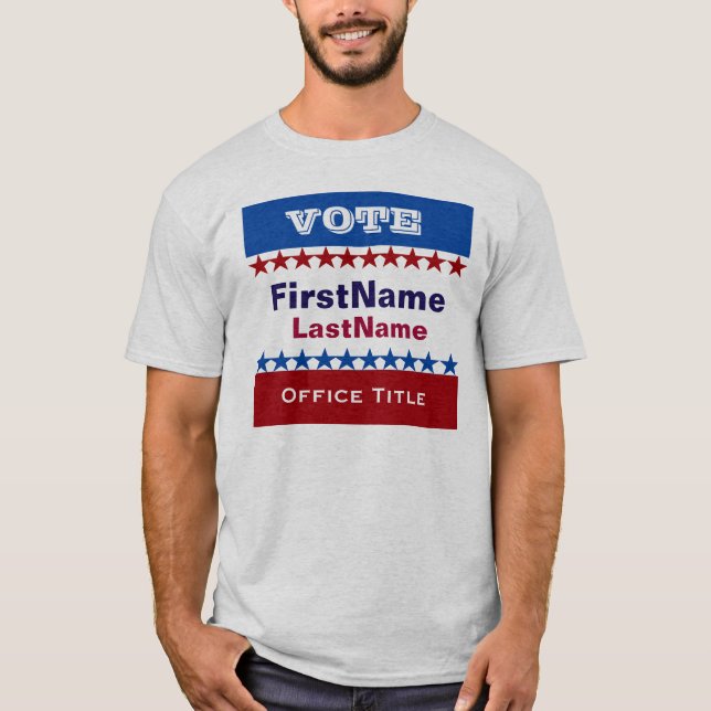 Kundenspezifische Kampagnen-Schablone T-Shirt (Vorderseite)