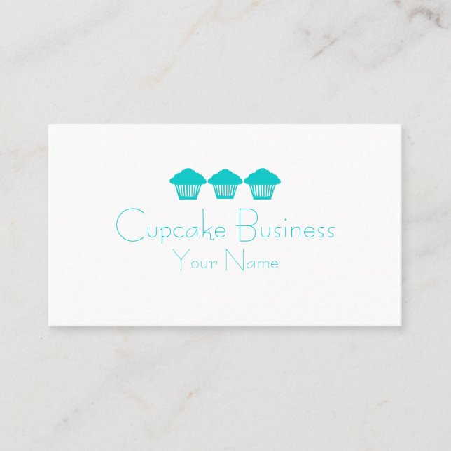 Kundenspezifische Karten des einfachen aquamarinen (Vorderseite)