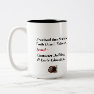 Kundenspezifische katholische Schulentwurfs-Tasse Zweifarbige Tasse