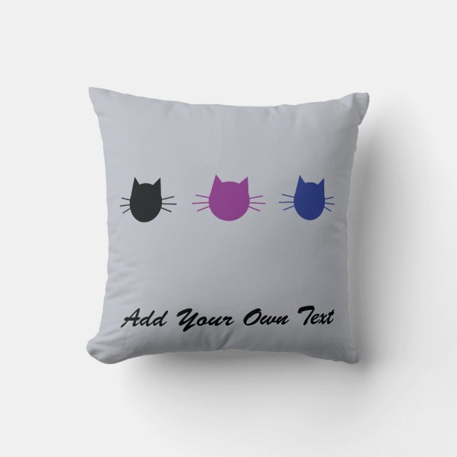 Kundenspezifische Katzen-personalisiertes Kissen (Vorderseite)