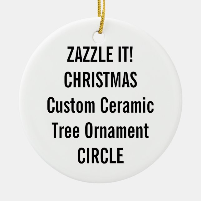 Kundenspezifische Keramik-RUNDE Keramik Ornament (Vorne)