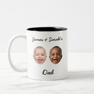 Kundenspezifische Kinderseiten und Namen Personali Zweifarbige Tasse