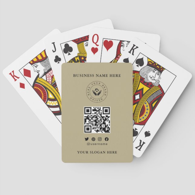 Kundenspezifische Klassische Firmenlogos und QR-Co Spielkarten (Rückseite)