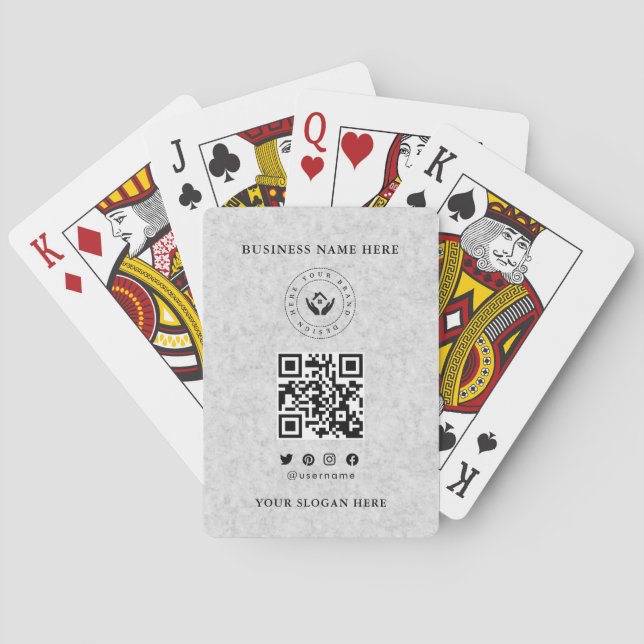 Kundenspezifische Klassische Firmenlogos und QR-Co Spielkarten (Rückseite)