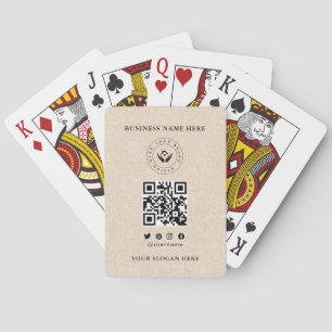 Kundenspezifische Klassische Firmenlogos und QR-Co Spielkarten