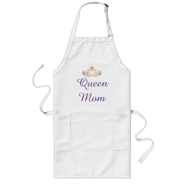 Kundenspezifische Königin-Mama Lange Schürze (Vorne)