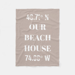 Kundenspezifische Koordination unseres Beach House Fleecedecke