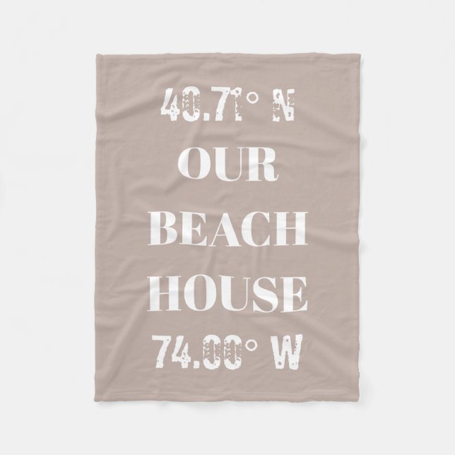 Kundenspezifische Koordination unseres Beach House Fleecedecke (Vorderseite)