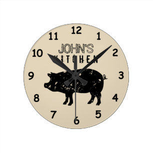 Kundenspezifische Küchenwanduhr mit Vintagem Runde Wanduhr
