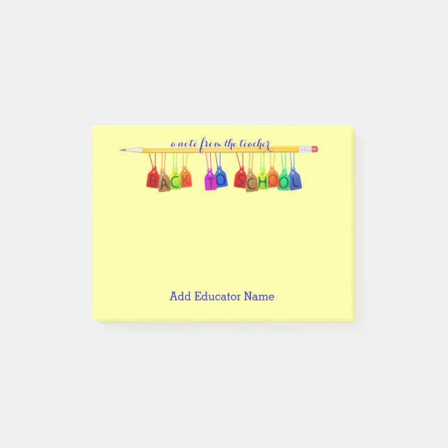 Kundenspezifische Lehrer Posten-it® Anmerkungen Post-it Klebezettel (Vorderseite)
