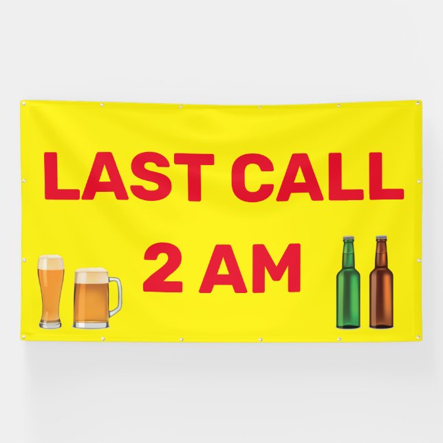 Kundenspezifische Letzte Anrufnummer 2.00 Bar Pub  Banner (Horizontal)