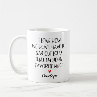 Kundenspezifische Lieblingsnichte Kaffeetasse