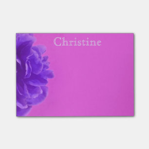 Kundenspezifische lila Himbeere mit Blumen Post-it Klebezettel