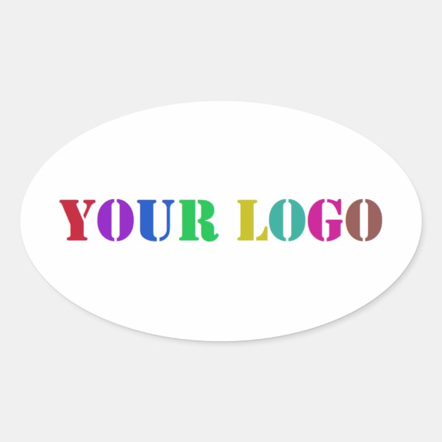 Kundenspezifische Logo-Foto-Werbeaktion Ovaler Aufkleber (Vorderseite)