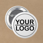 Kundenspezifische Logo-Geschäfte Button<br><div class="desc">Benutzerdefinierter Firmenbutton - Passen Sie dieses Design nach Ihren Wünschen an! Laden Sie einfach Ihr Foto hoch und erstellen Sie Ihren personalisierten Button. Sie können dieses Design auch auf andere Zazzle-Produkte übertragen und an die meisten Gegenstände anpassen. Klicken Sie auf die Schaltfläche "Design bearbeiten" oder "Diese Vorlage personalisieren", um Details...</div>