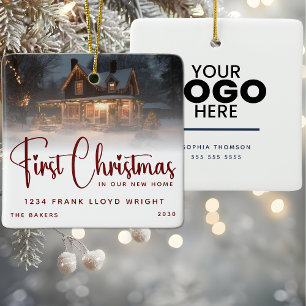 Kundenspezifische Logo-Geschenke zum ersten Mal We Keramikornament