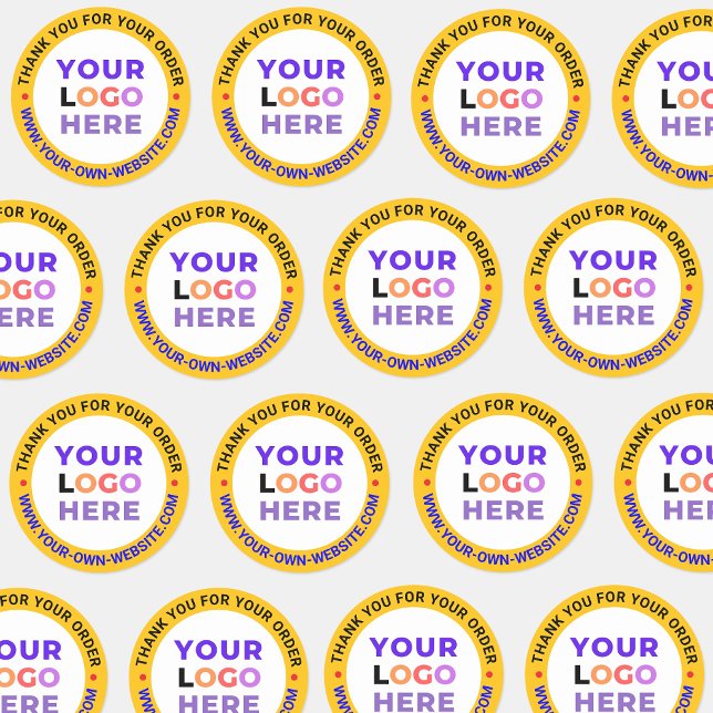 Kundenspezifische Logorundgänge dank Stickern Runder Aufkleber (modern Custom Logo Round Business Thank You)