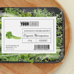 Kundenspezifische Logos und Strichcode-Celery Micr Lebensmitteletikett