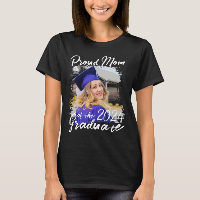 Kundenspezifische Mama des Absolventen 2024 T-Shirt (Vorderseite)